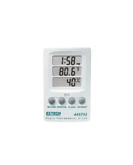 Temp. Humidity and Lux Meter Hygro Thermometer Clock  Extech 445702