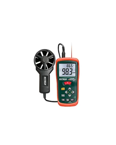 Air Flow Meter Portable Mini Thermo-Anemometer with InfraRed Thermometer - Extech AN200 NIST Certificate Calibration  1 mini_thermo_anemometer_with_infrared_thermometer__extech_an200